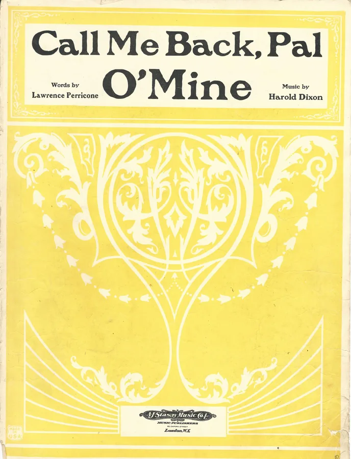 Cover for Harold Dixon | Cal Me back Pal O'Mine | Piano | Vocals