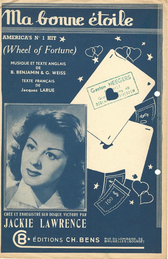 Cover for Jacky Lawrence | George Weiss | Ma bonne etoile | Wheel of Fortune | Piano