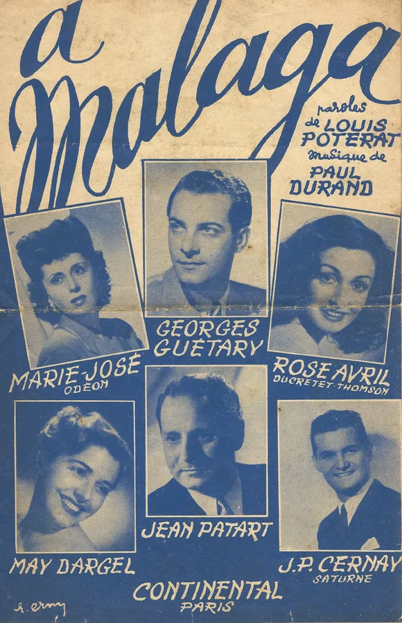 Cover for Paul Durand | Marie Jose | Rose Avril | a Malaga | Vocals