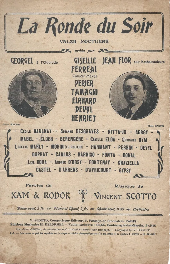 Cover for Vincent Scotto | La Ronde du Soir | Chanson