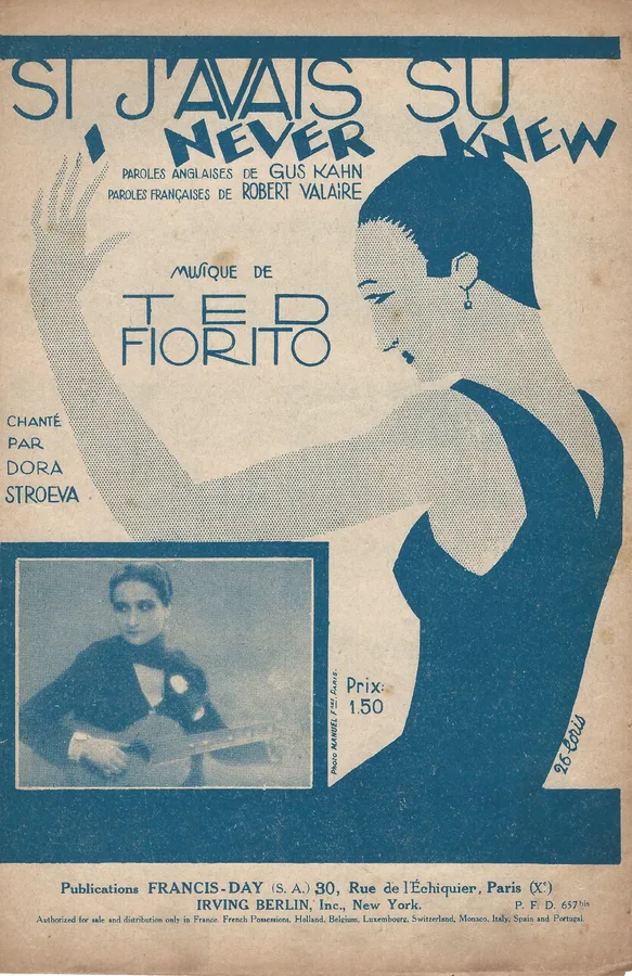 Cover for Dora Stroeva | Ted Fiorito | Si J'avais Su | Chanson