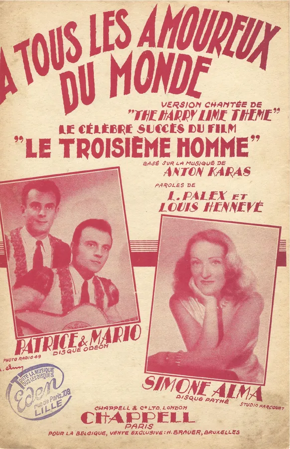 Cover for Anton Karas | Patrice et Mario | Simone Alma | A tous les amoureux du monde