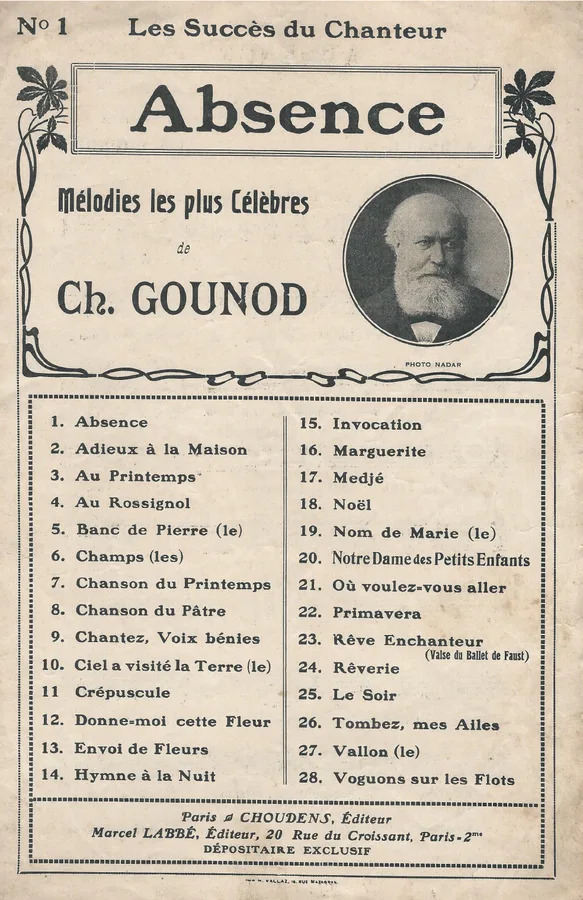 Cover for Ch. Gounod | Absence | Chanson