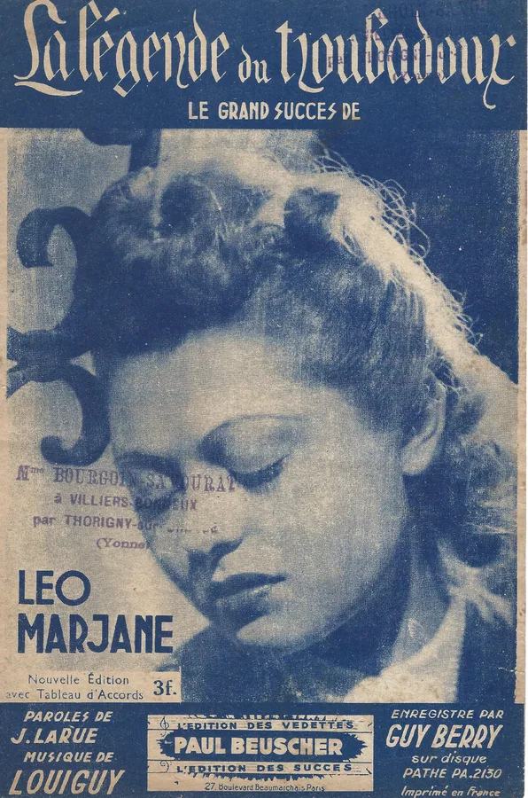 Cover for Leo Marjane | Louiguy | La Legende du Troubadour | Chanson