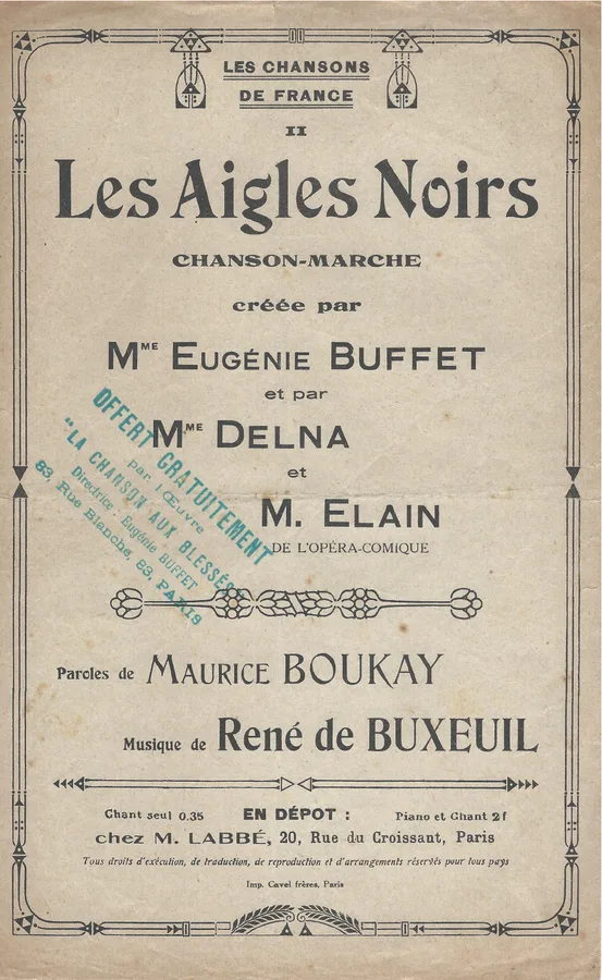Cover for Rene de Buxeuil | Eugenie Buffet | Les Aigles Noirs | Chanson