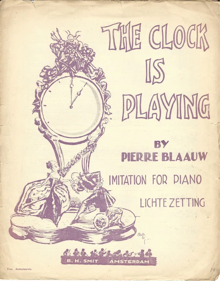 Cover for Pierre Blaauw | The clock is playing | Piano