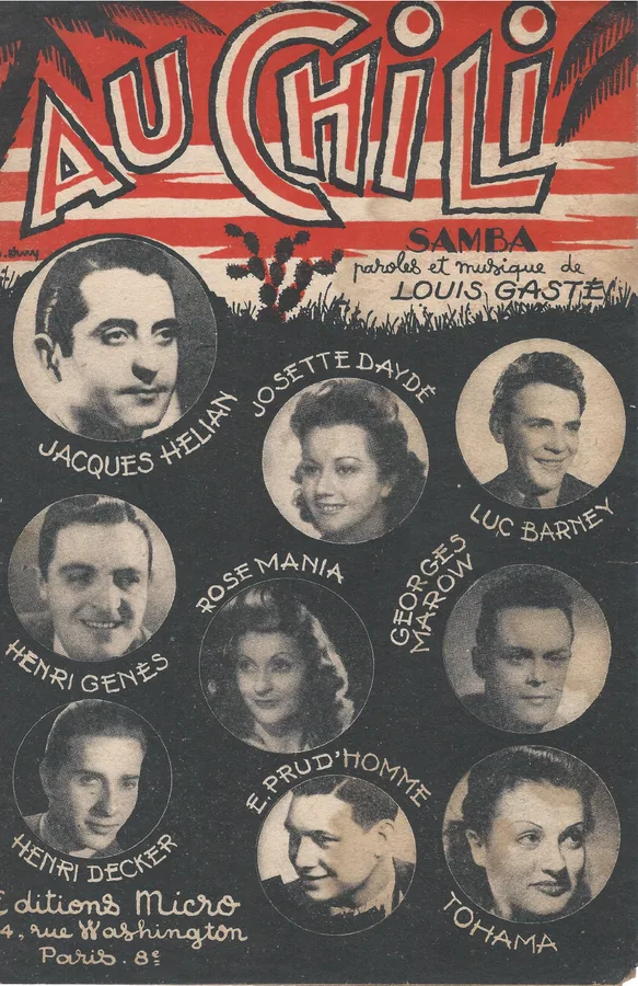 Cover for Jacques Helian | Louis Gaste | Au Chili | Chanson