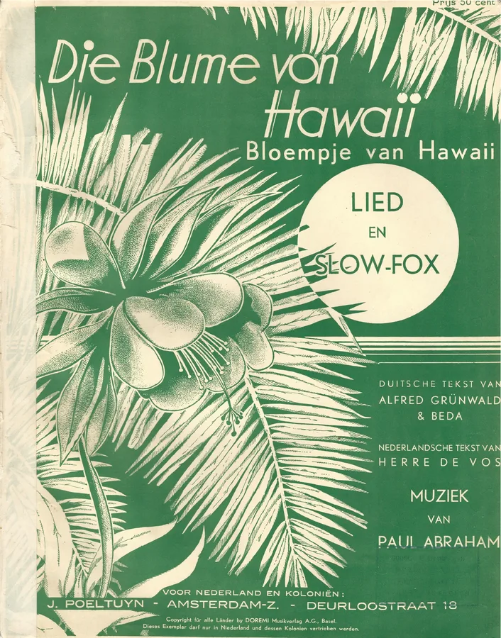 Cover for Paul Abraham | Die Blume von Hawaii | Piano | Vocals