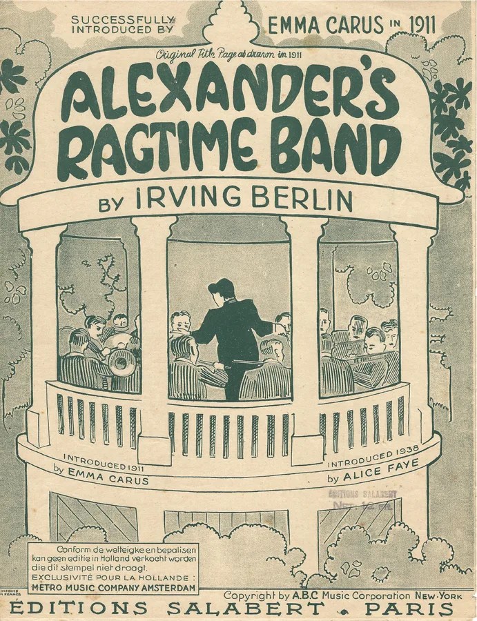 Cover for Irving Berlin | Alexanders Ragtime Band | Piano | Vocals