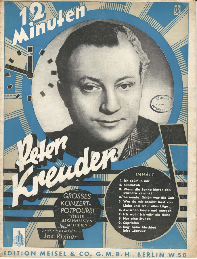 Cover for Peter Kreuder | Zwölf Minuten Peter Kreuder | Piano