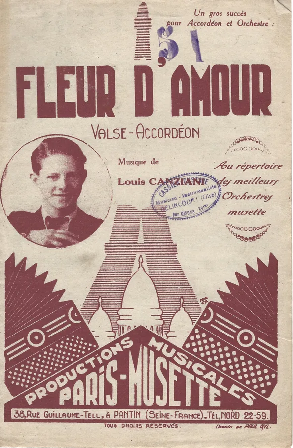 Cover for Louis Canziani | Fleur d'Amour | Piano | Accordion