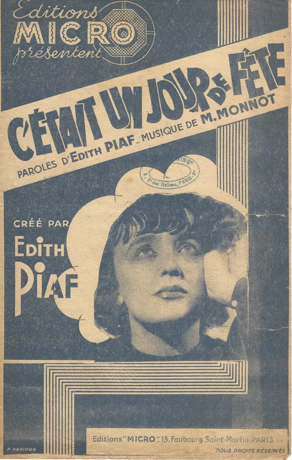 Cover for Edith Piaf | Marguerite Monnot | C'etait un jour de fete | Vocals