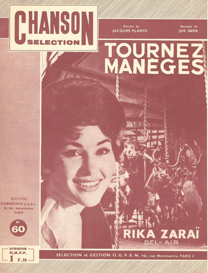 Cover for Rika Zarai | Joe Meek  | Tournez Maneges | Piano | Vocals