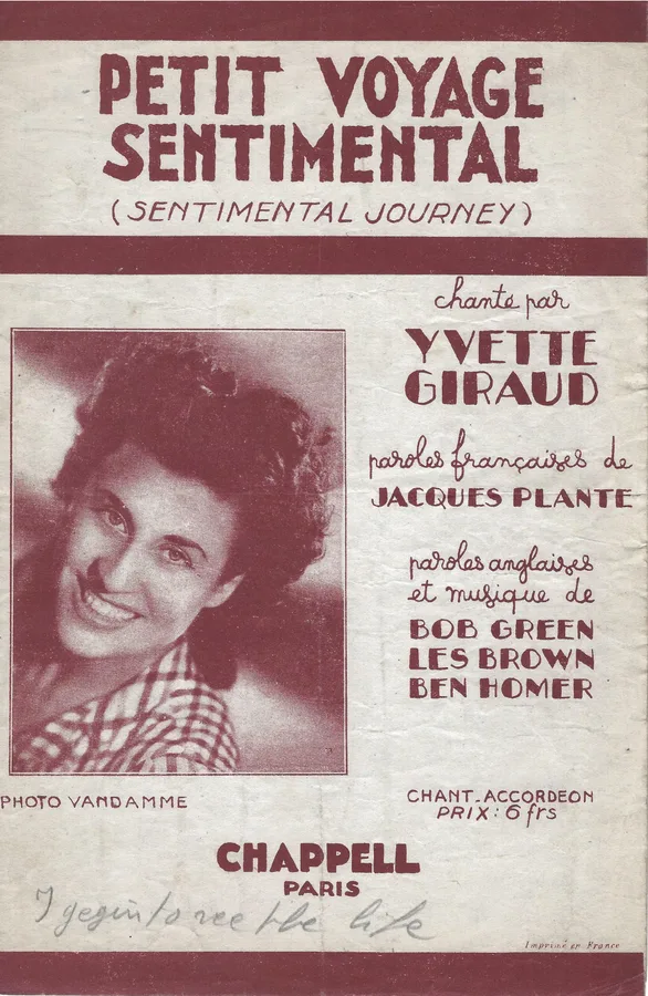 Cover for Yvette Giraud | Bud Green | Les Brown | Petit Voyage Sentimental | Chanson
