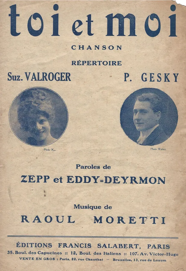 Cover for Raoul Moretti | P. Gesky | Toi et Moi | Chanson