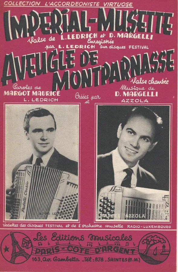 Cover for Dino Margelli | Aveugle de Montpernasse | Piano | Vocals
