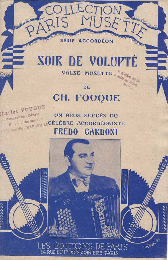 Cover for Fredo Gardoni | Ch. Fouque | Soir de Volupte | Accordion
