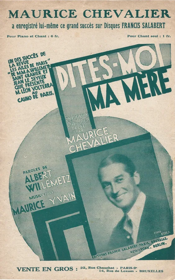 Cover for Maurice Chevalier | Maurice Yvain | Dites moi ma mere | Chanson