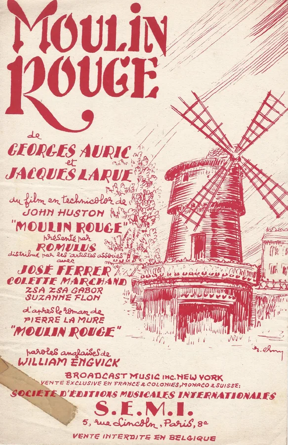 Cover for Georges Auric | Jacques Larue | Moulin Rouge | Chanson