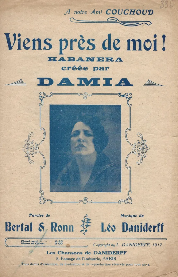 Cover for Damia | Leo Daniderff | Viens pres de moi | Vocals