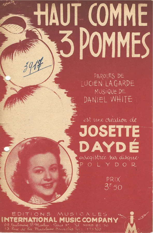 Cover for Josette Dayde | Daniel White | Haut comme 3 pommes | Vocals