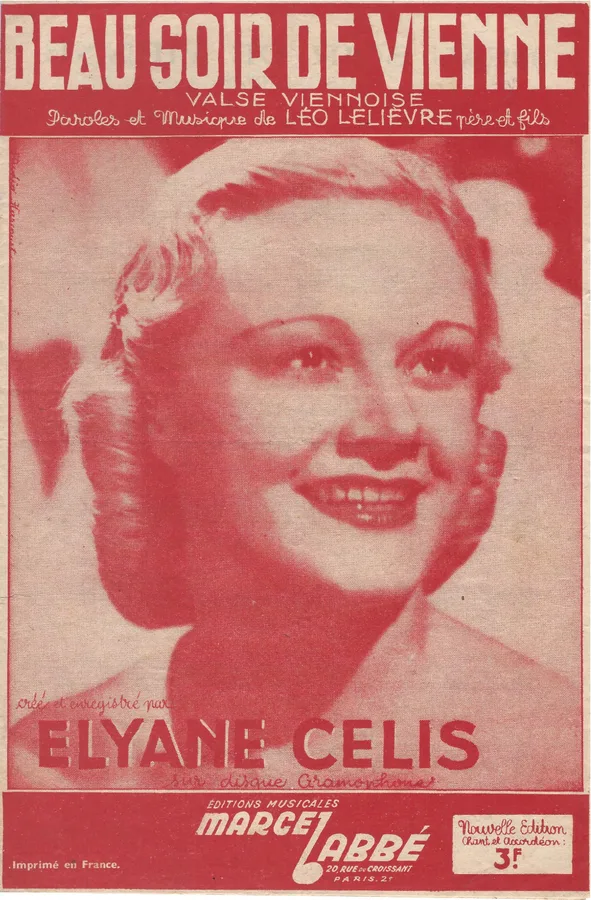 Cover for Elyane Celis | Leo Lelievre | Beau Soir de Vienne | Chanson