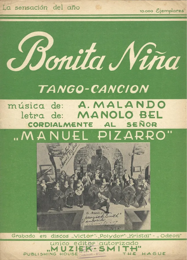 Cover for Malando | Bonita Nina | Piano | Zang