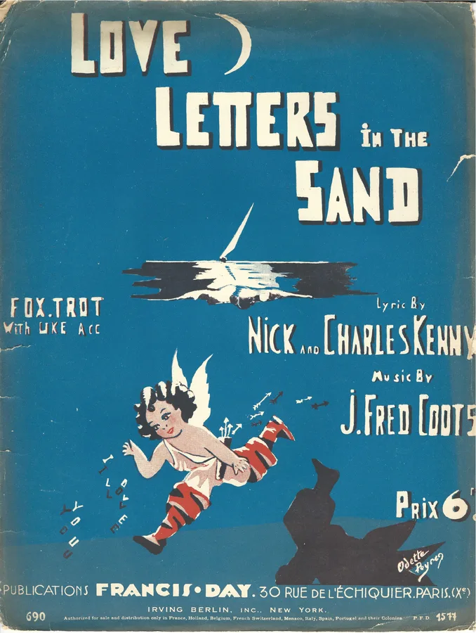 Cover for J. Fred Coots | Love letters in the Sand | Piano | Vocals