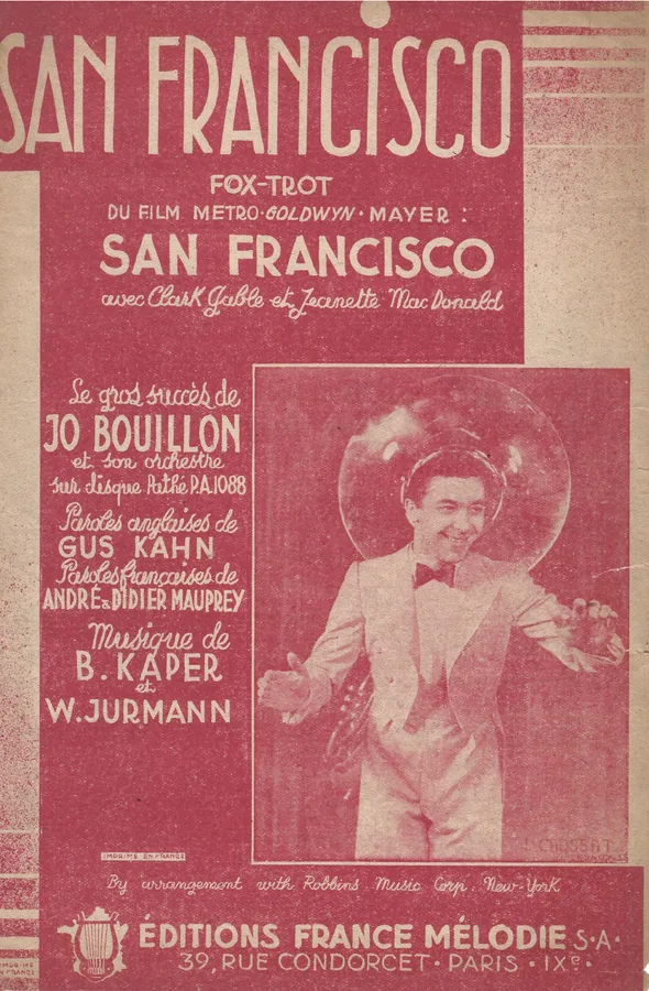 Cover for Jo Bouillon | B. Kaper | W. Jurmann | San Francisco | Chanson