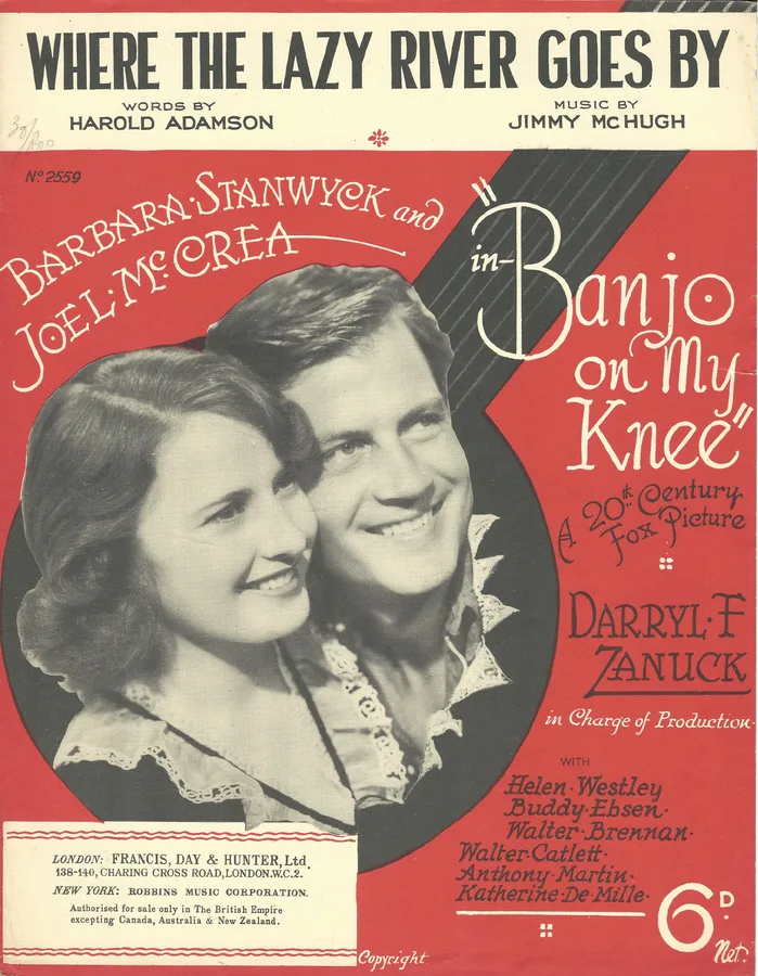 Cover for Barbara Stanwyck | Joel Mc Crea | Jimmy Mc Hugh | Where the lazy river goes by
