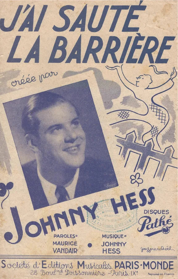 Cover for Johnny Hess | Maurice Vandair | J'ai Saute La Barriere | Chanson
