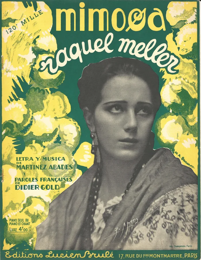 Cover for Raquel Meller | J. Martinez Abades | Mimosa | Piano | Vocals