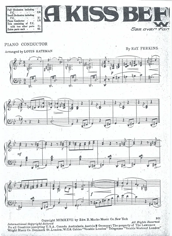 Cover for Ray Perkins | A kiss before the dawn | Piano