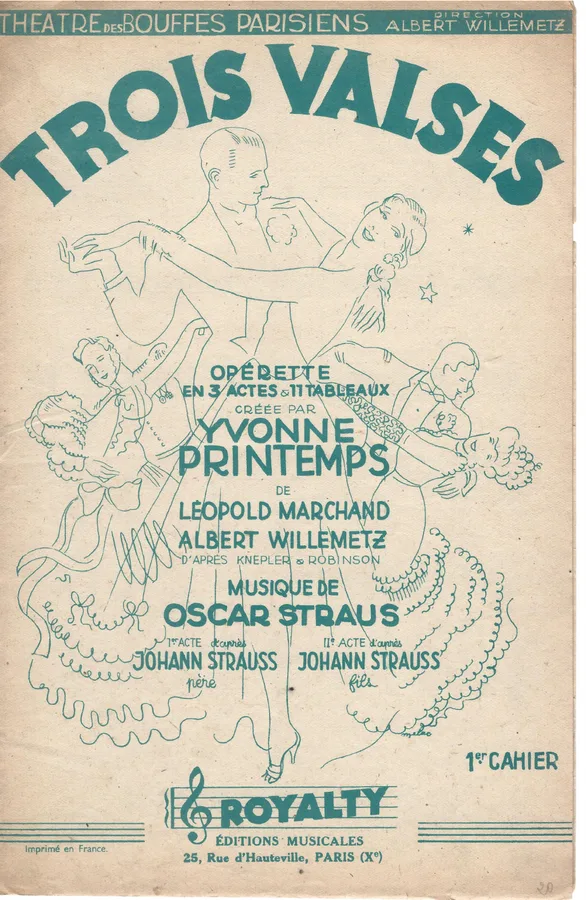 Cover for Oscar Straus  | Trois Valses | C'est le destin peutetre | Chant
