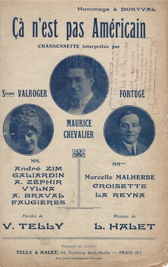 Cover for Maurice Chevalier | Laurent Halet | Ca n'est pas Americain | Chanson
