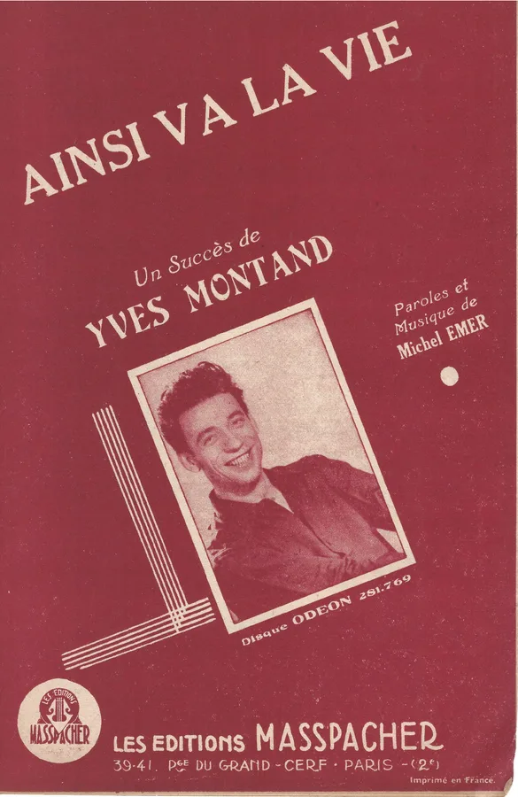 Cover for Yves Montand | Michel Emer | Ainsi va la vie | Chanson