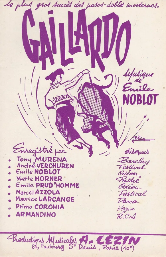 Cover for Emile Noblot | Emile Prud'homme | Gaillardo | Accordion