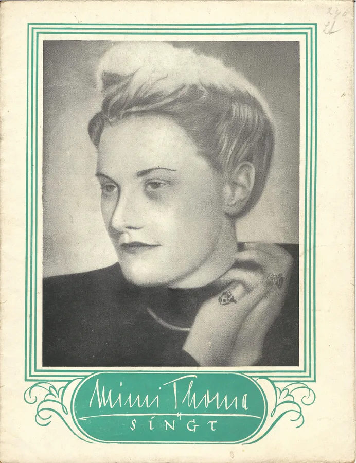 Cover for Mimi Thoma singt | Alfred Jack | Werner Kleine | Gerhard Winkler | Piano |Vocals