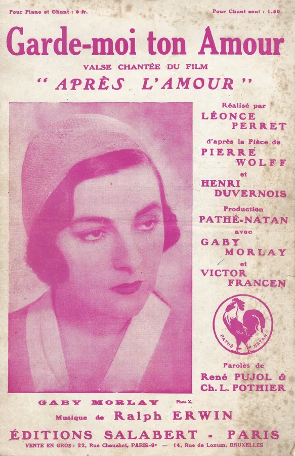 Cover for Gaby Morlay | Ralph Erwin | Garde moi ton Amour | Chanson