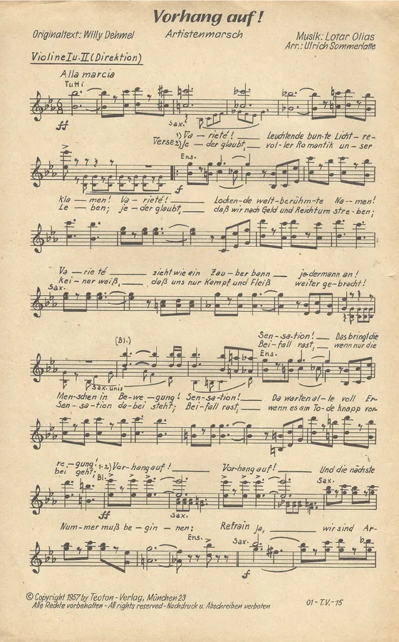 Cover for Lotar Olias | Vorhang auf | Orchestra