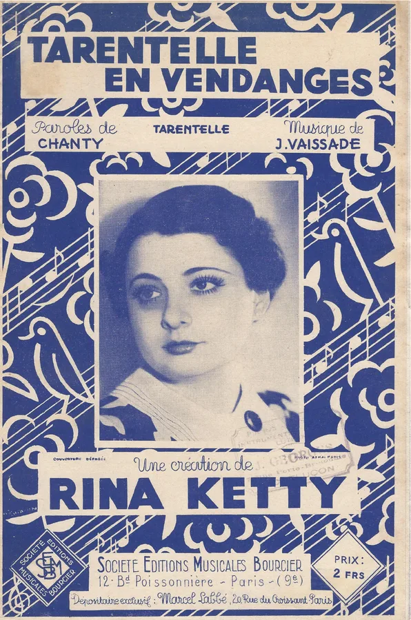 Cover for Rina Ketty | Jean Vaissade | Tarentelle en Vendanges  | Chanson