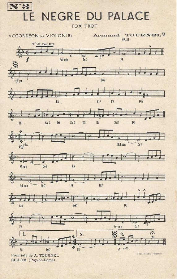 Cover for Armand Tournel | Le Negre du Palace | Accordeon
