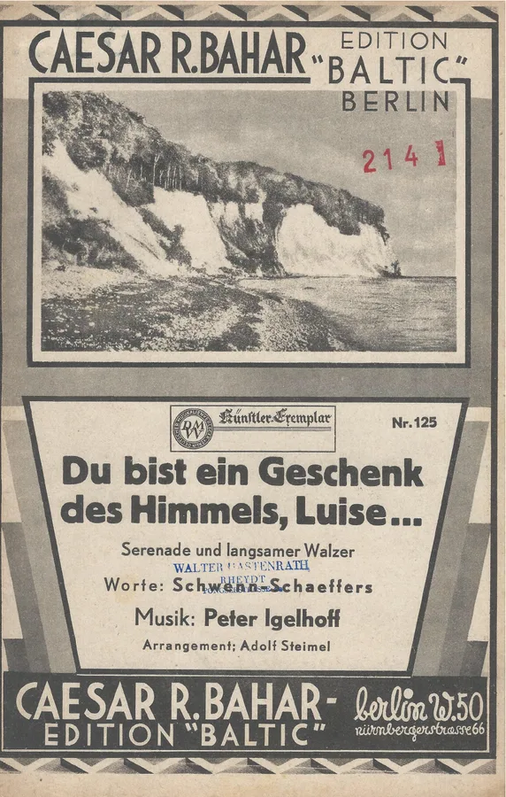 Cover for Peter Igelhoff | Adolf Steimel | Du bist ein Geschenk des Himmels Lu | Orchestra