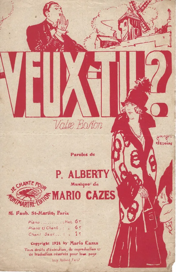Cover for Mario Cazes | Veux-tu? | Chanson