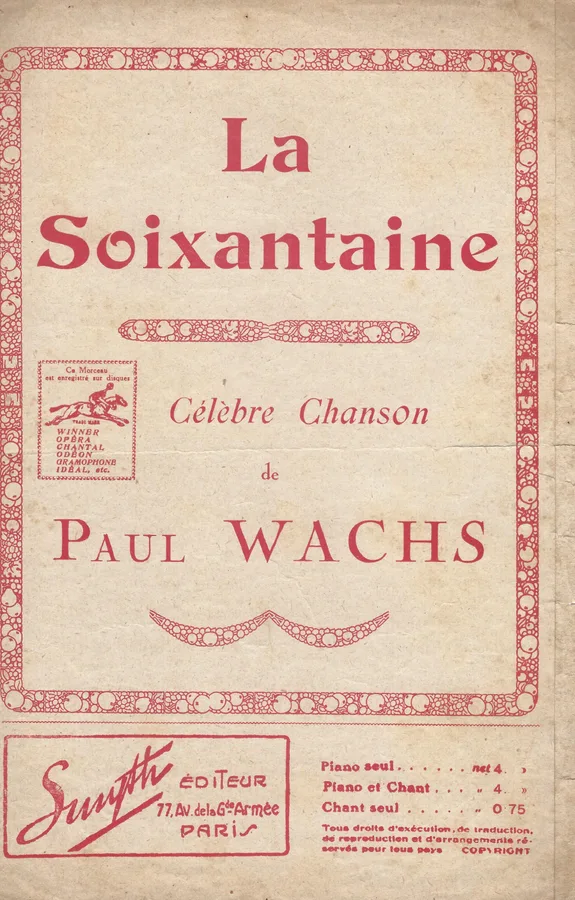 Cover for Paul Wachs | La Soixantaine | Chanson
