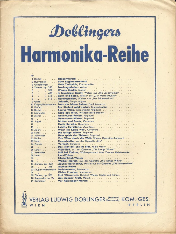 Cover for Viktor Hruby | Franz Lehar | Von Wien durch die Welt | Piano