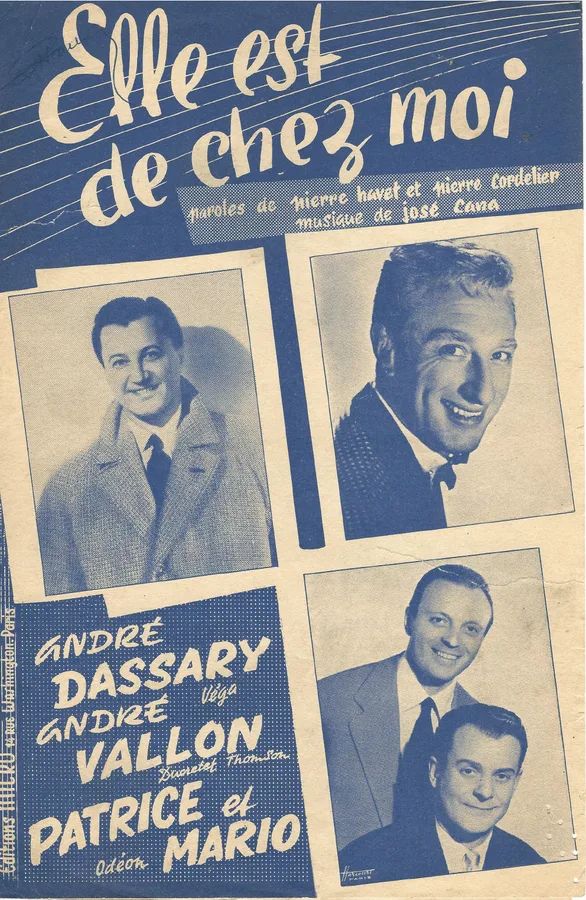 Cover for Andre Dassary | Patrice et Mario | Jose Cana | Elle est de chez moi | Vocals
