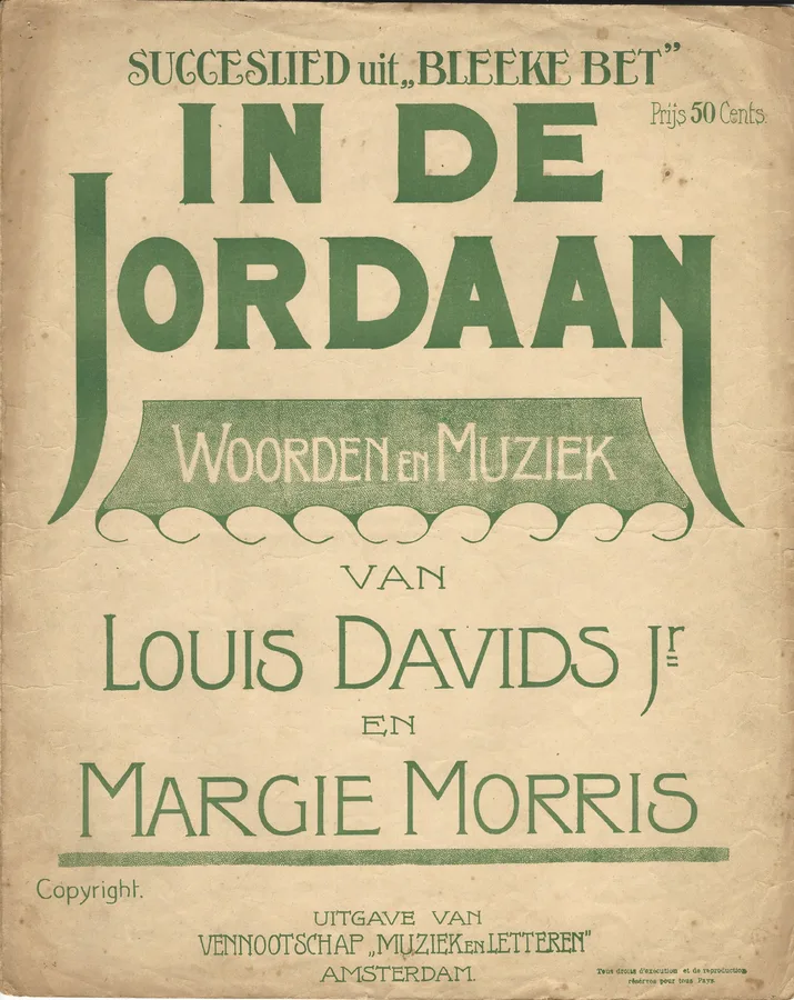 Cover for Louis Davids | Margie Morris | In de Jordaan | Bleeke Bet | Piano | Vocals