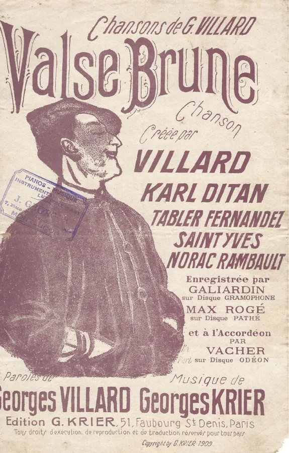Cover for Georges Krier | Georges Villard | Valse Brune | Chanson