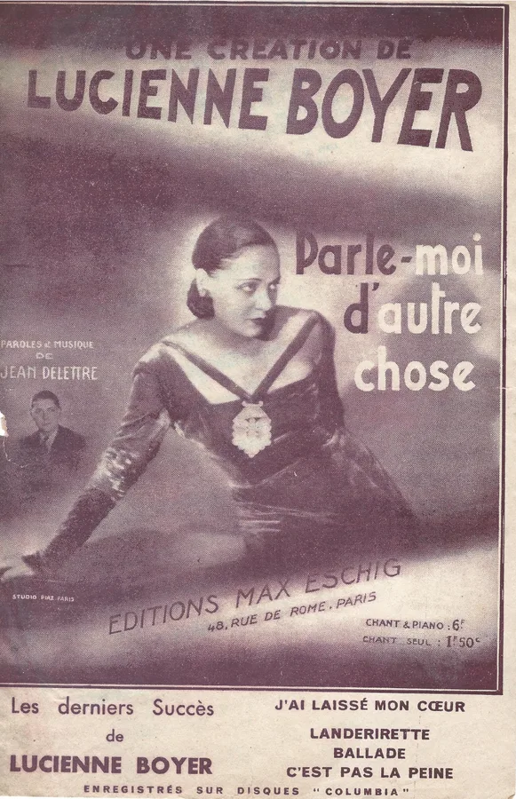 Cover for Lucienne Boyer | Jean Delettre | Parle moi d'autre chose | Chanson